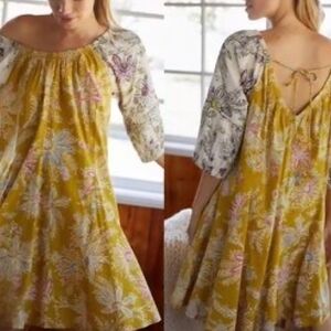 Anthropologie Daily Practice, Floral Yellow Dress